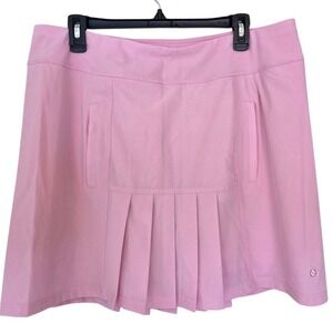 Jofit Womens Pink Pleated Athletic Golf Tennis Skort Size Large 2160